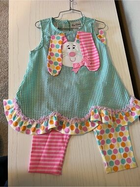Rare Editions Two-Piece Bunny Easter Outfit